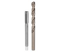 sourcing map Taraud & Embout Ensembles M7 x 0.5 H2 6.5mm Foret Hélicoïdal | M35 Cobalt Haut Vitesse Acier (HSS-CO), Droit Cannelure, Machine Fil Taraud Fraisage