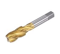 sourcing map Taraud Fil Spirale Cannelure M20 x 2,5 Métrique HSS | Haute Vitesse Acier Titane Plaqué Machine Fil Vis Taraud 4 Cannelures Tapotement Outil H2 Tolérance