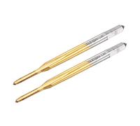 sourcing map Taraud Métrique Fil Fraisage M1.4 x 0.3 Titane Revêtement Cobalt HSS Haute Vitesse Acier 3 Droites Cannelures Machine Micro Vis Fil Taraud pour Montres et Horloges 2pcs