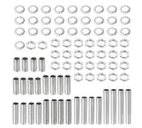 sourcing map Tige Filetée Creuse pour Lampe Trousse avec Encoches Écrou Teeth Rondelle 1/8IP Filetage Fixation Assortiment pour Luminaire Plafonnier Réparation Assemblage Coffret de 84