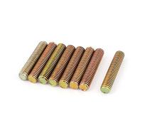 sourcing map Tige Filetée M6x30mm 1mm Pas métal fileté mâle Bronze Tone 8pcs