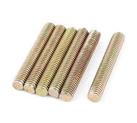 sourcing map Tige Filetée M6x40mm 1mm Pas tige filetée de couleur Bronze 6 pièces