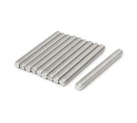 sourcing map Tige Filetée M8 x 70mm Acier Inoxydable 304, 1.25mm de Pas, 10Pcs Tiges Entièrement Fileté pour Projets de Bricolage