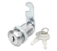 sourcing map Tiroir Cabinet Serrure à Came 1-1/8" Cylindre Longueur avec No.1 Came Apte sur 7/8" Max Panneau Épaisseur Zinc Alliage Chrome Finition ifférente
