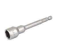 sourcing map tournevis magnétique à douille hexagonale métrique 14 mm Adaptateur de foret, gris argenté