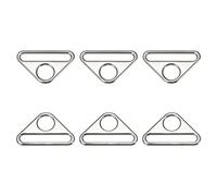 sourcing map Triangle Boucle Ajusteur, 6Pcs 1.97" 50mm Ajusteur Triangle avec Barre Pivot Clip D Dee Anneau Boucle, Argenté