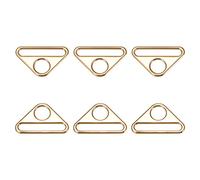 sourcing map Triangle Boucle Ajusteur, 6Pcs 1.97" 50mm Ajusteur Triangle avec Barre Pivot Clip D Dee Anneau Boucle, Doré