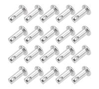 sourcing map Trou Unique Goupille Blocage 4mm x 10mm Tête Plate 304 Acier Inoxydable Blocage Goupille 20Pcs