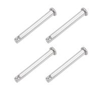 sourcing map Trou Unique Goupille Blocage 5mm x 40mm Tête Plate 304 Acier Inoxydable Blocage Goupille 4Pcs