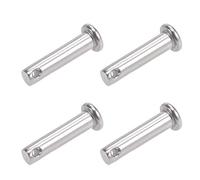 sourcing map Trou Unique Goupille Blocage 6mm x 25mm Tête Plate 304 Acier Inoxydable Blocage Goupille 4Pcs