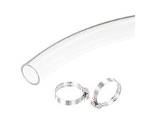 sourcing map Tube en Vinyle PVC Transparent 25mm(1") ID 30mm(1 3/16") OD 1 M Plastique Tuyau PVC Souple Tuyau Air-Eau avec Collets