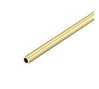 sourcing map Tube Laiton Rond 300mm Longueur 6.5mm Diamètre Externe 1mm Paroi Épaisseur Sans Couture Droit Tuyau
