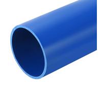 sourcing map Tube rond rigide en PVC - 81,4 mm x 90 mm x 330 mm (DI x DE x L) - Bleu - Résistant aux impacts - Pour travaux manuels