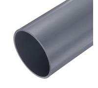 sourcing map Tube rond rigide en PVC de 10,2 cm de diamètre intérieur et 110 mm de long - Gris clair - Résistant aux impacts - Pour tuyaux d'eau, travaux manuels, manchon de câble
