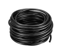 sourcing map Tubes Pneumatiques à Air 6mm OD x 4mm ID 12m(39.4Pieds) PU Polyurethane Air Compresseur Tuyau Tube Noir