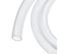 sourcing map Tuyau d'arrosage tressé en vinyle PVC transparent de 1,27 cm x 1,6 cm (diamètre extérieur x extérieur) 3 m pour tubes industriels, pompes, 12,7 mm x 16 mm