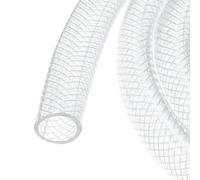 sourcing map Tuyau d'arrosage tressé en vinyle PVC transparent de 1,9 cm ID 15,2 m pour tubes industriels, pompes, 19 mm x 23 mm