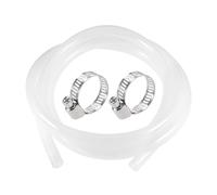 sourcing map Tuyau en silicone transparent de 18 mm x 22 mm x diamètre extérieur de 3 m avec colliers de serrage