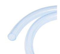 sourcing map Tuyau PVC Tressé Renforcé Tube 19mm Diamètre Interne 1,5m Transparent Haute Pression pour Tuyau eau pour Irrigation de Jardin