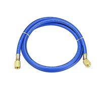 sourcing map Tuyau Remplissage réfrigérants 1/4pouce Filetage 4.92Pi Longueur 600PSI Tube pour Entretien Réfrigération Climatiseur Domestique Bleu