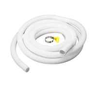sourcing map Universel Climatisateur Drainage Tuyau 16mm ID 9.8ft avec Pince pour AC Unités Lave-linge, Blanc