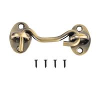 sourcing map Verrou de porte de grange à crochet et œillet de 7,6 cm en acier inoxydable pour fenêtre, cabine, porte coulissante, chambre à coucher, salle de bain, vert