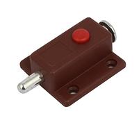 sourcing map Verrou Loquet Bouton Targette Placard Plastique Bouton Contrôle Automatique Barrel boulon Serrure Marron