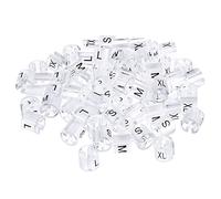 sourcing map Vêtements Cintre Marqueur 4 Taille Apte 3.5mm Tige pour Vêtement Couleur Codage Transparent Compte 120