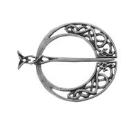 sourcing map Vintage Broche Penannulaire Broche Fermoir pour Écharpe Châle Cardigan, Argent