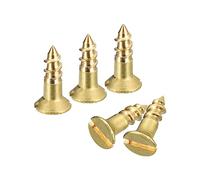 sourcing map Vis à Bois en Laiton, 40Pcs M2.5 x 8mm Vis Autotaraudeuse à Tête Plate à Entraînement Fendu, Fraisée pour Meubles de Menuiserie