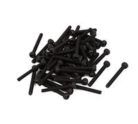 sourcing map Vis à tête hexagonale six pans creux M2x15mm Noir 50pcs | boulon Alliage d'Acier vis Moletée