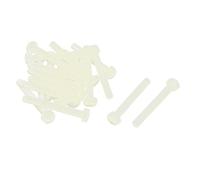 sourcing map Vis Nylon M6x50mm 1mm pas à filetage métrique tête hexagonale 20pcs