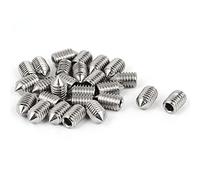 sourcing map Vis Pointeau Conique pour Poignée de Porte Vis Sans Tête Hexagonale M6 x 10 mm Acier inoxydable 304 25 pcs
