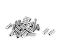 sourcing map Vis Pointeau Conique pour Poignée de Porte Vis Sans Tête Hexagonale M6x16mm 1mm Distance acier inox 25pcs