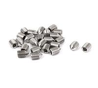 sourcing map Vis Pointeau Conique pour Poignée de Porte Vis Sans Tête Hexagonale M8x12mm Acier Inoxydable 25pcs