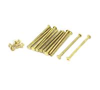 sourcing map Vis Reliure 5x80mm Laitonné Rivet Reliure Vis Post Pour Scrapbook Cuir 12pcs