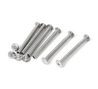 sourcing map Vis Reliure M5 x 50mm Métal Rivet Reliure Vis Posts Argenté pour Album 6PCS