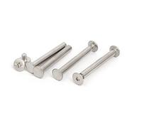 sourcing map Vis Reliure pour 4mm Trou Dia Femelle M4x40mm Rivet Reliure Ceinture Boucle Boulons Cuir Attache 4 Ensembles