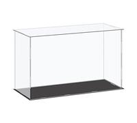 sourcing map Vitrine en acrylique Boîte en plastique Boîte de rangement en forme de cube Transparent Petite vitrine à assembler Étanche à la poussière 40,9 x 16,0 x 25,4 cm Pour objets de collection