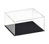 sourcing map Vitrine en acrylique transparent étanche à la poussière pour objets de collection 25 x 20 x 10 cm