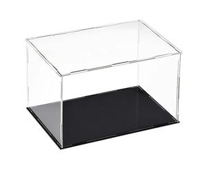 sourcing map Vitrine en acrylique transparent étanche à la poussière pour objets de collection 25 x 15 x 15 cm