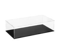 Sourcing map: Vitrine transparente en acrylique pour objets de collection - Boîtes transparentes à assembler avec base noire - Boîte de rangement anti-poussière