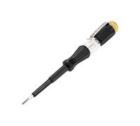 sourcing map Voltage Testeur AC 100-500V avec 3mm Fendu Tournevis avec Clip pour Circuit Essai Transparent Noir