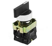 sourcing map ZB2-BE101 SPDT 2NO 4 Terminal Sélecteur rotatif Commutateur | 3 positions, AC600V 10A