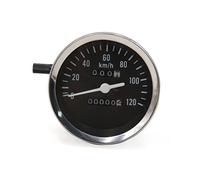 sourcingmap 0-120km/h Rectangle Noir odomètre analogique Indicateur jauge Moto pour GN