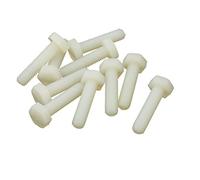 sourcingmap 10 Pcs M6 x 25mm Tête Hexagonal Nylon Vis Filetage Boulon