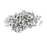 sourcingmap 100 pcs 304hc Acier inoxydable Hex Vis à tête fraisée Plat Vis de boulons M2 x 6