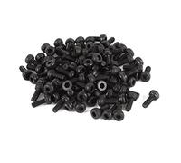 sourcingmap 100pcs M2x5 Vis six pans creux tête hexagonale cylindrique moletée Boulon en 12.9 acier alliage