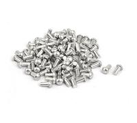 sourcingmap 100pcs M3x6mm aluminium tête ronde demi-Rivet attache solide