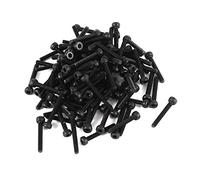 sourcingmap 100pcs Vis à tête six pans creux hexagonale cylindrique moletée Boulon M2 x 14 en alliage d'acier 12.9